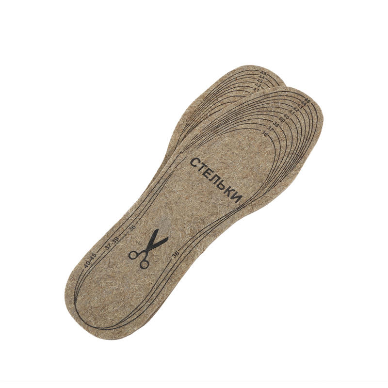 1 Pair Wool Felt Insoles For Shoes Men Women Warm Shock-absorbing Insoles Shoes Pads Can Cut Freely