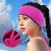 Ponytail Headband for Jogging Winter Polar Fleece Earmuffs Anti-slip Ear Protection High Elasticity Running Headband Outdoor Travel Accessory