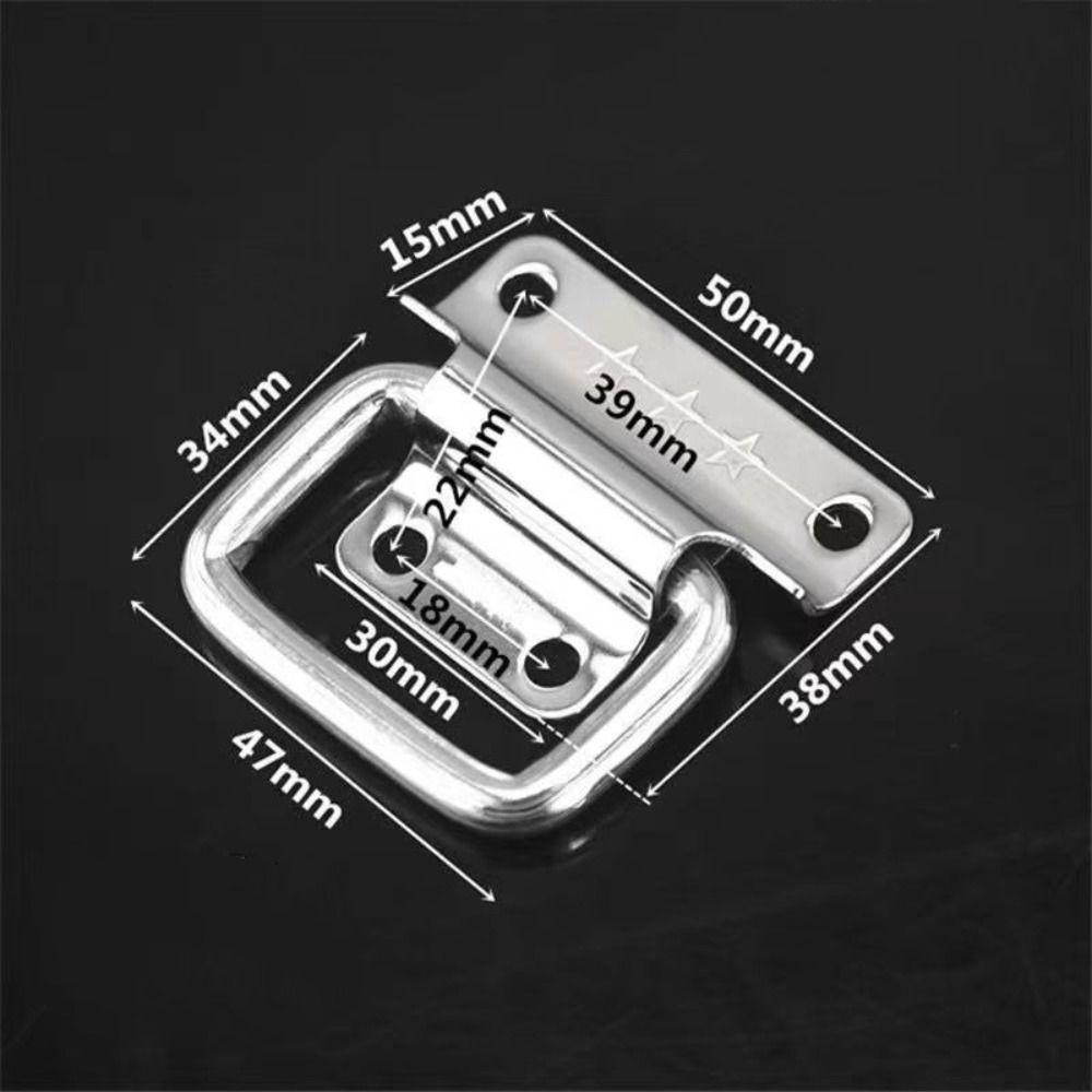 Folding Cabinet Drawer Handle Silver Wooden Box Handle Durable Simple Door Handle