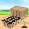 10Pcs Germination Trays Plant Starter Pots Eco-friendly Durable Construction Biodegradable Trays for Gardener