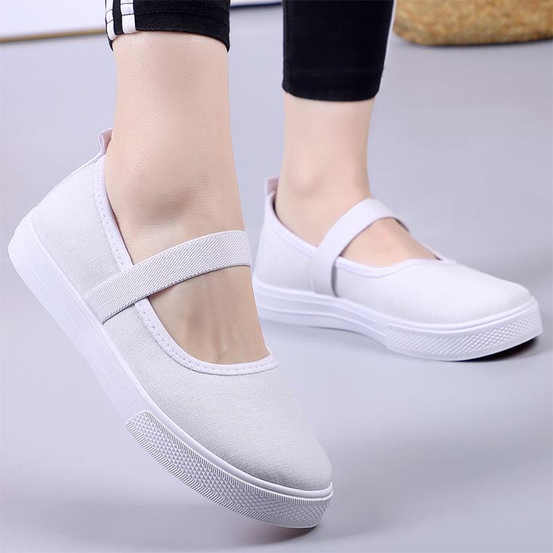 Summer Comfortable Light Solid Color Casual Slip On Ladies Footwear High Quality New Arrival 2025 In Cheap Women's Flat Shoes