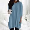 Women's  Casual 3/4 Sleeve Shirts Fashion Print Tunic Tops With Pockets