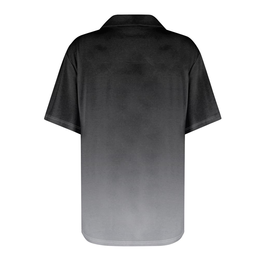 Womens Short Sleeve T Shirts Pleated V Neck Printing Tee Collared Summer Tops Fashion Business Casual Work