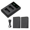Andoer LP-E12 USB Intelligent Charger & Battery Kit 1PCS Dual Channels Camera Battery Charger +