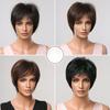 Wig Female Short Hair Natural Full Headgear Fashion Age Reduction Short Curly Hair Round Face Bobo Head Curly Hair Full Headgear Wigs
