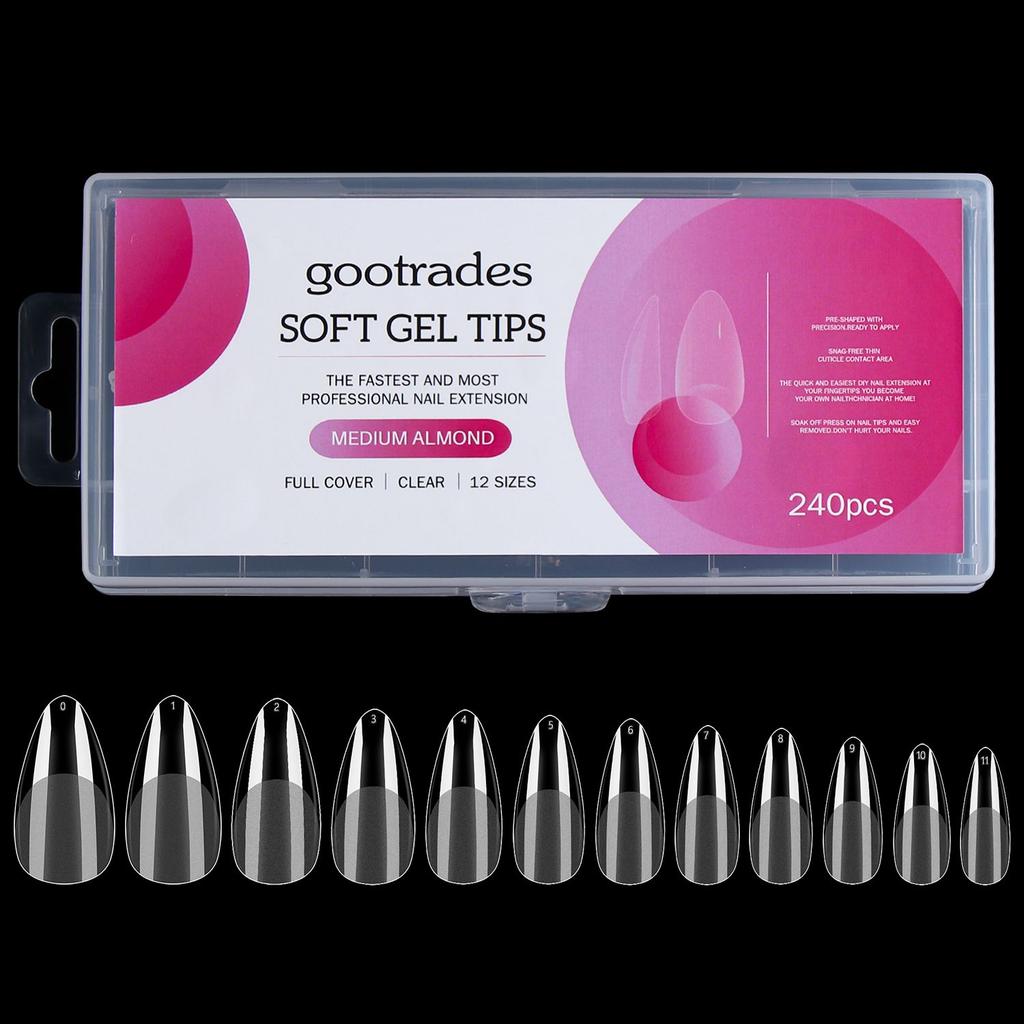 Shape Gel Nail Tips Soft Gel Full Cover Nail Tips Soft Gel Nail Extension