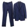Made In Japan Wool Striped Pattern Suit Setup Navy System Men's Used