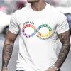 Men's Clothing Autism Neurodiversity Graphic Tee T-Shirt Autism Acceptance Infinity Hearts Symbol Embrace Tshirts Unisex Tops