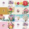 8pcs DIY Diamond Painting Greeting Cards Partial Special-shaped Drill Postcards