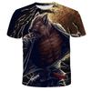 Summer Round Neck 3D Jujutsu Animals Print Top Fashionable Casual Short Sleeved Men's T-shirts