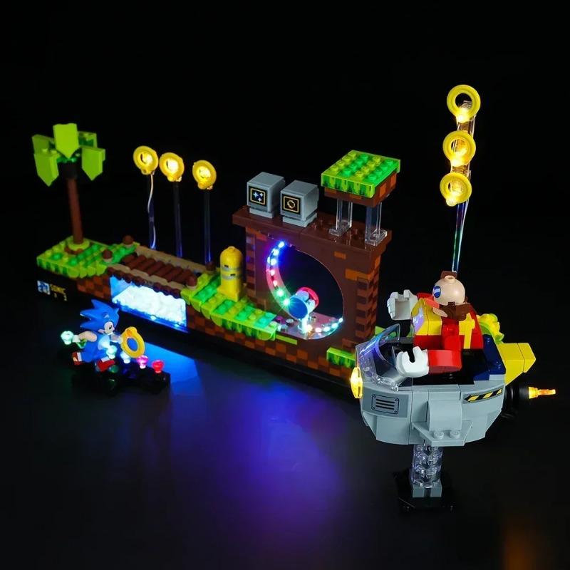 Ideas 21331 1125pcs  The Hedgehogs Pop Game Green Hill Zone Model Building Set Block Bricks Kits Toys for Children Gift