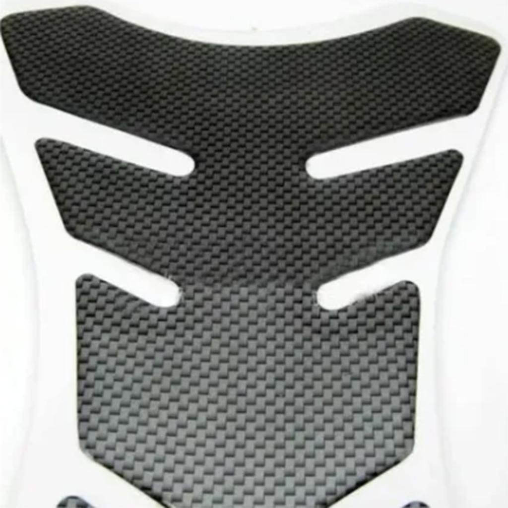 Motorcycle Fuel Tank Sticker Carbon Fiber Style Skull Shaped Gas Tank Protector Decal Pad