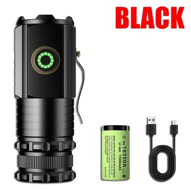F82 8*XPG LED 3000LM Floodlight Steel Flashlight Tail Magnetic Lamp SOS Red Light Rechargeable Torch Pen Clip Camp Climing