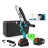 8 Inch Brushless Electric Chain Saw Cordless Handheld Pruning Chainsaw Portable Woodworking Saw Cutting Power Tools