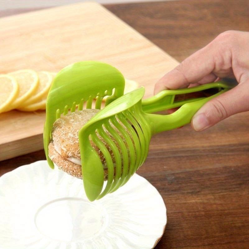 Plastic Food Clip Lemon Tomato Slicer Vegetable Cutter Kitchen Accessories Grater Form for Cooking Knife Kitchen Gadgets