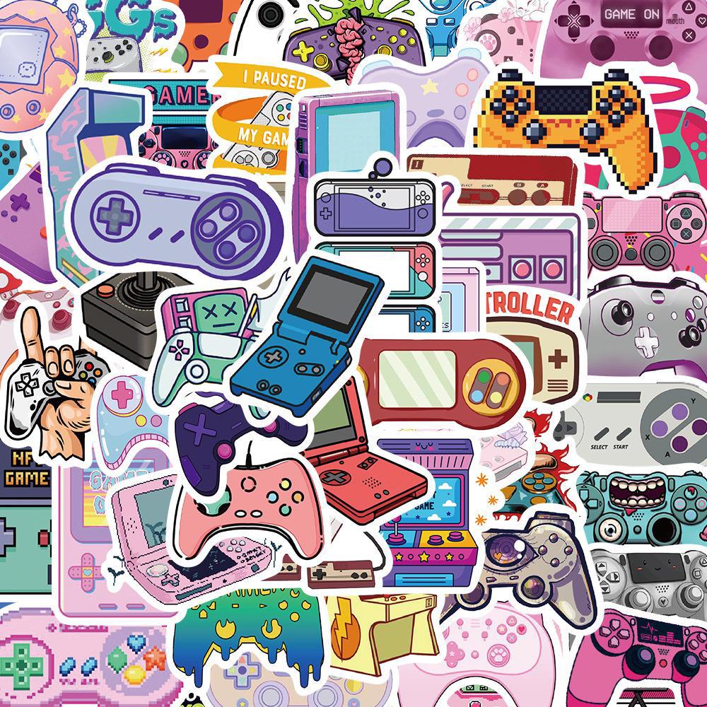 Retro Game Controller Graffiti Stickers Set (57 Pcs) for Consoles, Phones, Laptops, Suitcases