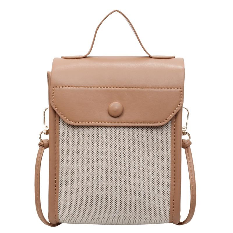 Simple and Fashionable Color-blocking Small Square Bag for Summer Casual Mobile Phone Bag Single-shoulder Crossbody Bag