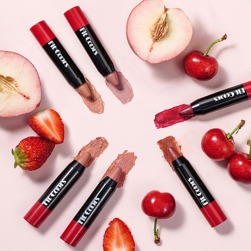 Two Velvet Lipstick Pens In A Box Matte Mist Finish Durable Waterproof Easy Color Crayon Lipstick Pens