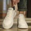 Little White Shoes Men's Shoes Summer Breathable Shoes Men's High-end Casual Leather Shoes Men's Versatile Board Shoes Sports Trendy Shoes