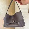 2025 New Style Cowhide Small Square Bag Sallybag Crossbody Bag High-end Feel Handbag Minimalist Drawstring Bag Mini