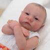 Adorable Simulation Reborn Baby Doll Levi Awake 19'' 49 Cm Soft Cloth Body Rebirth Doll Handmade 3D Painting Skin Veins Visible Bebe Newborn Doll Toys