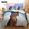 Duvet Cover Sexy Buttocks Girl Car Quilt Cover Soft Microfiber Bikini Comforter Cover for Women Teen Adults Bedroom Decoration