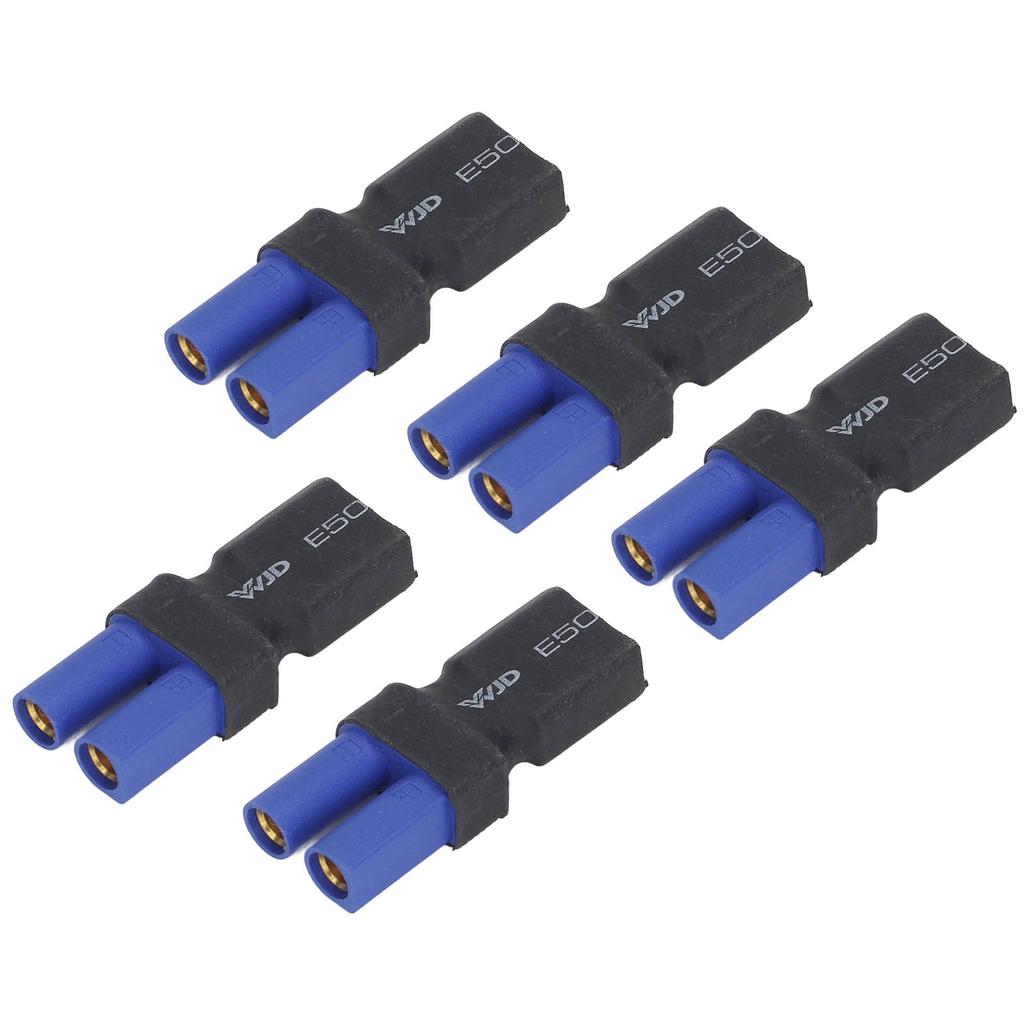 5Pcs EC5 To XT60 Adapter Rubber Plastic Copper Sturdy Accurate High Safety EC5 To Male Adapter for RC Car Aircraft Boat