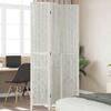 VidaXL Room Divider 3 Panels, Room Separator, Privacy Screen, Folding Screen Bedroom Living Room, White Wood 358672