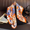 90 * 90cm New Twill Silk Simple Sun Protection Warm Large Square Scarf Shawl Headscarf For Women