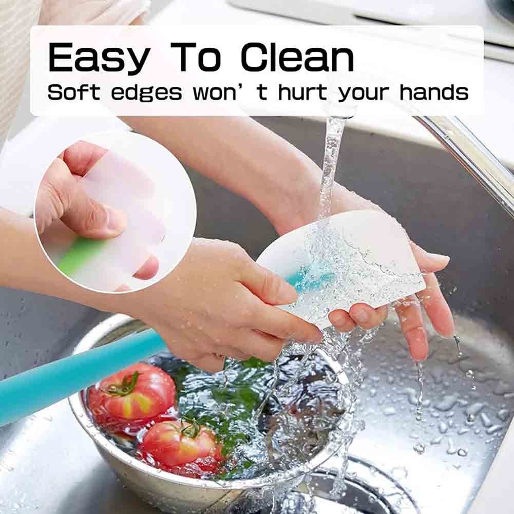 Kitchen Silicone Spatula Translucent For Cooking Dough Scrape Cream Heat-Resistant Utensils Baking Cake Brush Tools