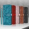 Luxury Embossed Life Tree Leaf Pattern Strap Leather Phone Wallet Case Stand For iPhone 13 Pro Xiaomi 11 Samsung Huawei Card Magnetic Flip Book Cover