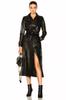 Lambskin Genuine Stylish Casual Fit New Women Trench Coat Black Handmade Leather