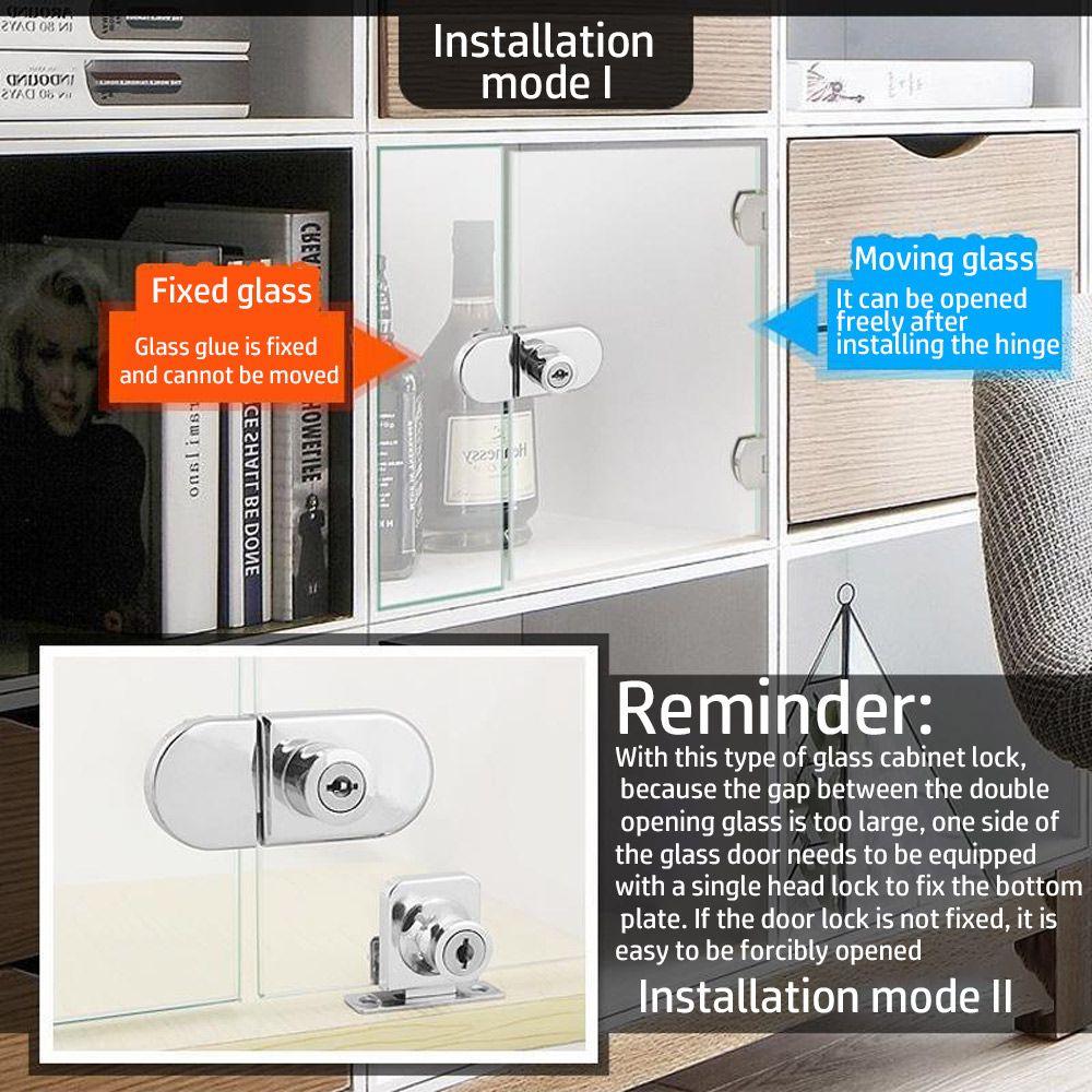 With Key Hardware Accessories Hasp Cabinet Door Locks Window Lock Mall Display Glass Cabinet Lock