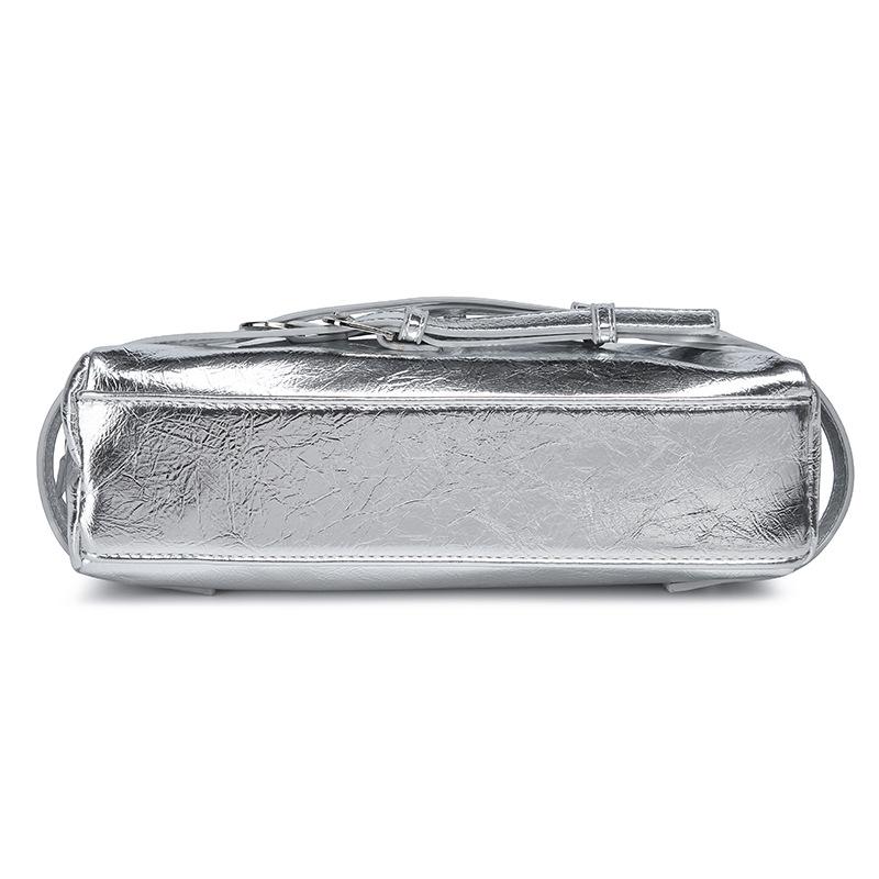 Premium Texture Vintage  Soft Leather Commuter Bag Women's Hottie Style Motorcycle Underarm Shoulder Bag