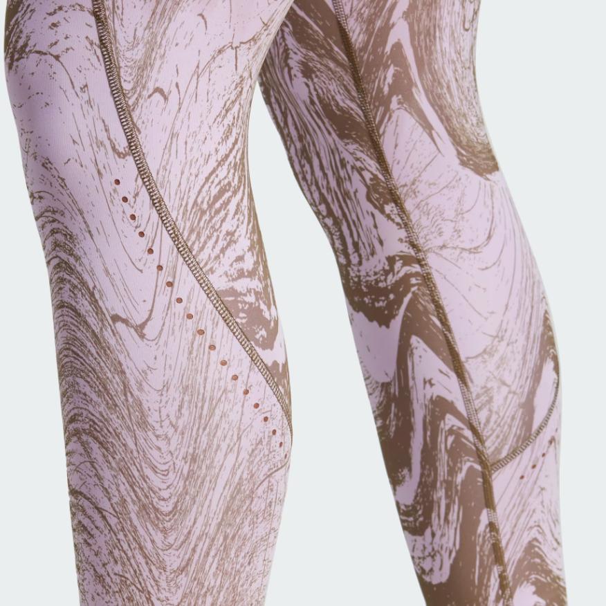 Adidas X Stella McCartney Co-Branded Quick-Dry Fitness Cropped Leggings Women Bottoms Pink Purple IB6779