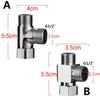 Connect Shower Head 3-way Kitchen Sink Splitter Faucet Adapter Diverter Valve Water Tap Connector