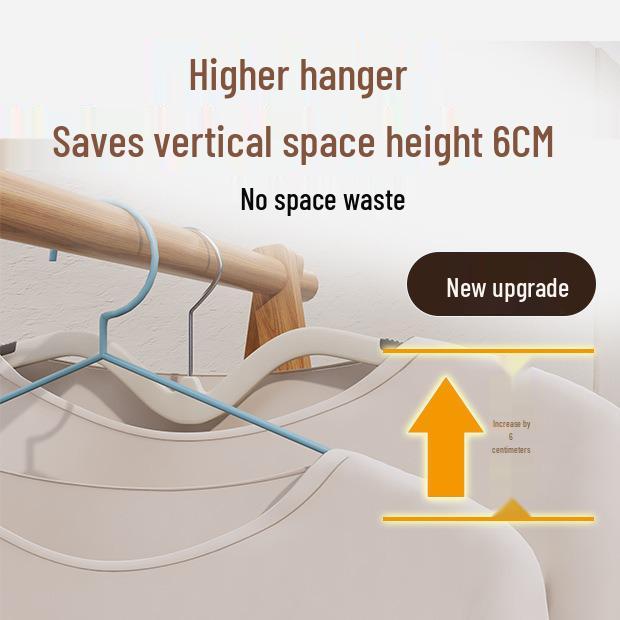 Cross-Border Non-Slip Hanger Set: 10-Pack Thickened, No-Mark, Short Neck, Wet & Dry Clothes Support for Student Household.