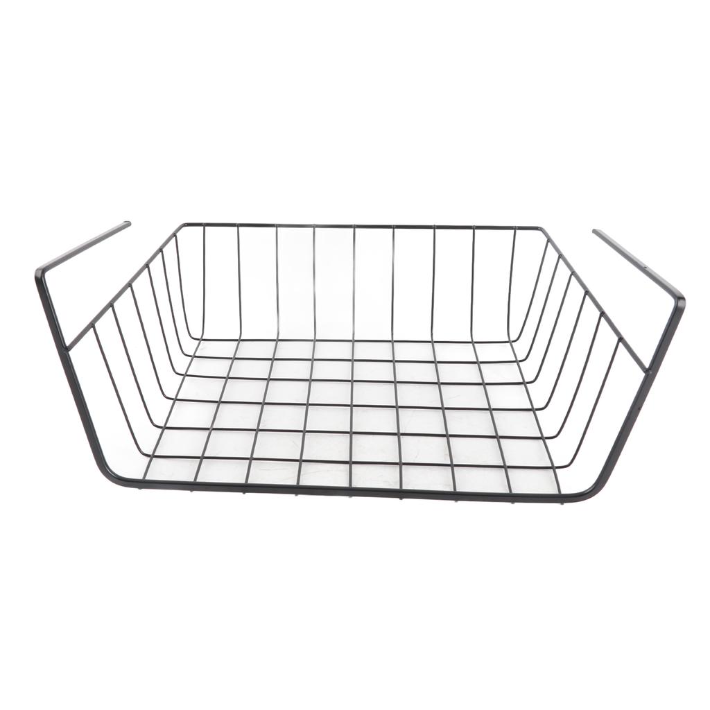 Under Shelf Storage Basket Multipurpose All Metal Under Shelf Wire Basket for Kitchen Office Pantry Desk Bookshelf