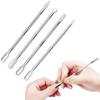 4Pcs/Set Cuticle Pusher Stainless Steel 2-way Pusher Nail Gel Polish Remover Nail Art Cuticle Remover Manicure Tools Set