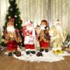Standing Santa Claus Doll Christmas Figurine Statue Kids New Year Xmas Gift Home Decoration Ornaments Birthday Party Supplies
