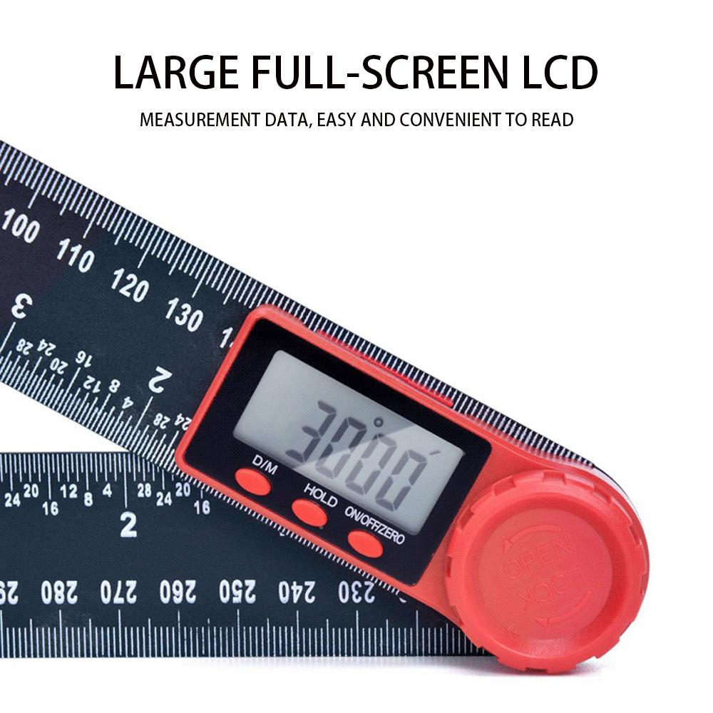 2-in-1 Digital Angle Meter Inclinometer Digital Angle Ruler Electronic Goniometer Protractor Angle Finder Measuring Tool