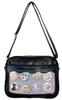 Oshikatsu Ita Bag Shoulder Bag with Clear Pocket Can Badge and Acrylic Stand Concert Events Otaku Activity Oshikatsu Black Mini Shoulder Bag with