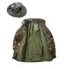 Black Green Jungle Camouflage Military Uniform Field Jacket With Bucket Hat