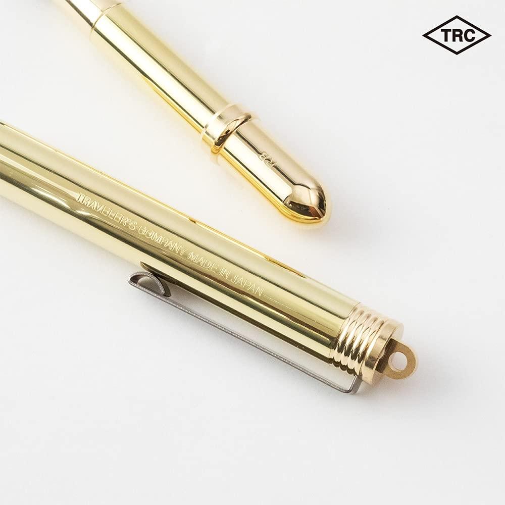 MIDORI Travelers Company TRC Brass Rollerball Pen Solid Brass Limited Card Included 36727006
