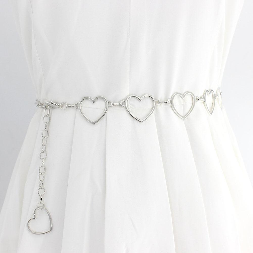 Women Fashion Classic Waist Chain Love Heart Hollow Girdle Hip Hop Style Waistband