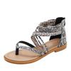 - Bohemian Ethnic Style New Retro Seaside Vacation Roman Sandals Beach Flat Women's Shoes
