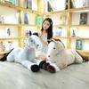 90CM Cute Lying Horse Plush Toys Stuffed Cartoon Animal Horse Children Kids Girls Shooting Props Birthday Gifts