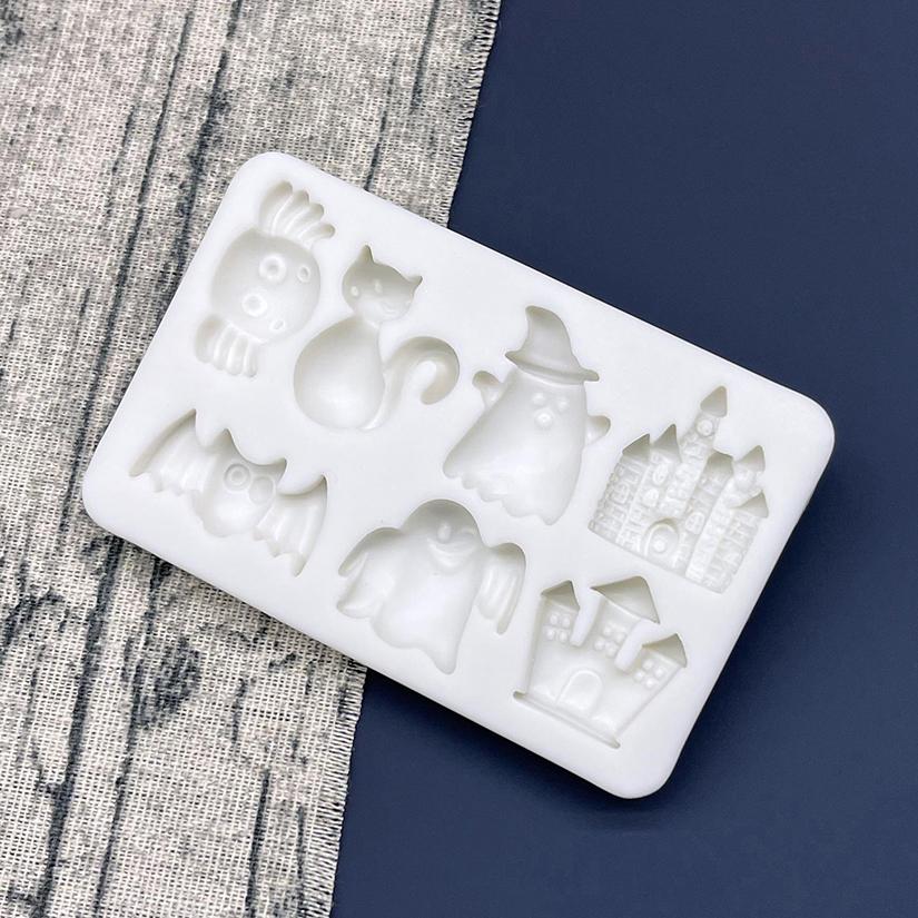Bat Black Cat Spider Ghost Halloween Silicone Sugarcraft Mold Cupcake Baking Mould Fondant Cake Decorating Tools