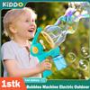 Bubbles Machine Electric Bubble Gun Large Small Bubbles Kids Toy Automatic Soap Blower Outdoor Party Games Children Gifts