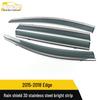 3D Stainless Steel Rain Deflectors & Sun Visor Trim for 15-18 Edge